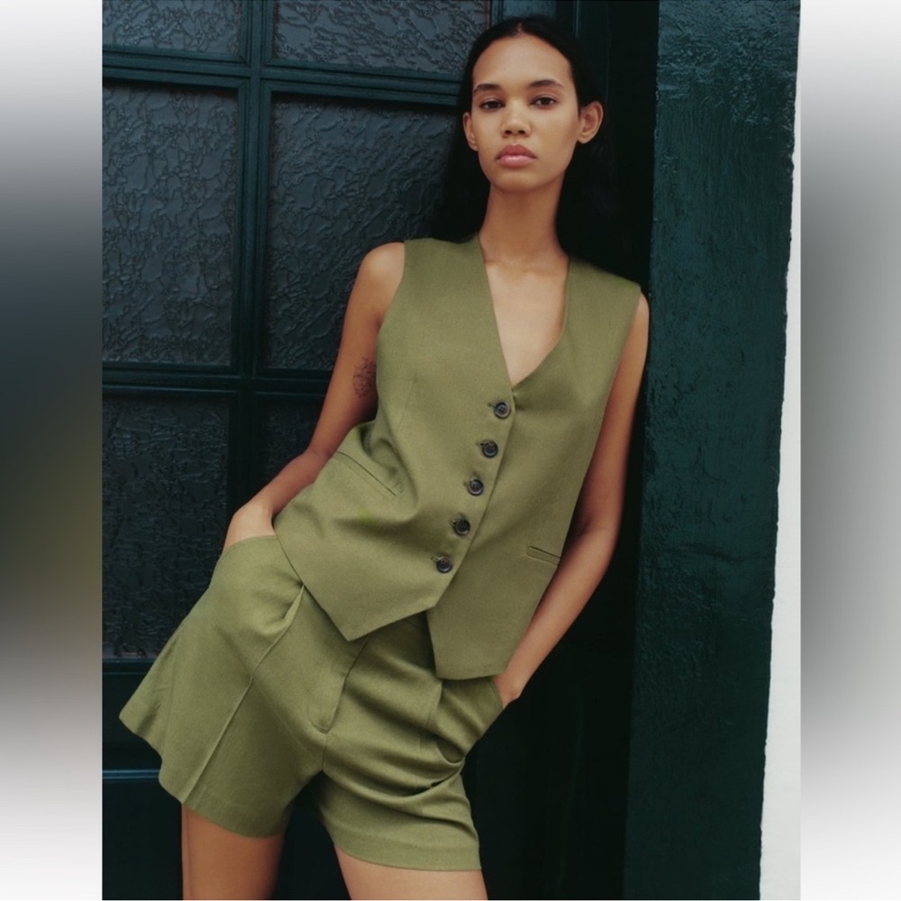 Zara linen green set